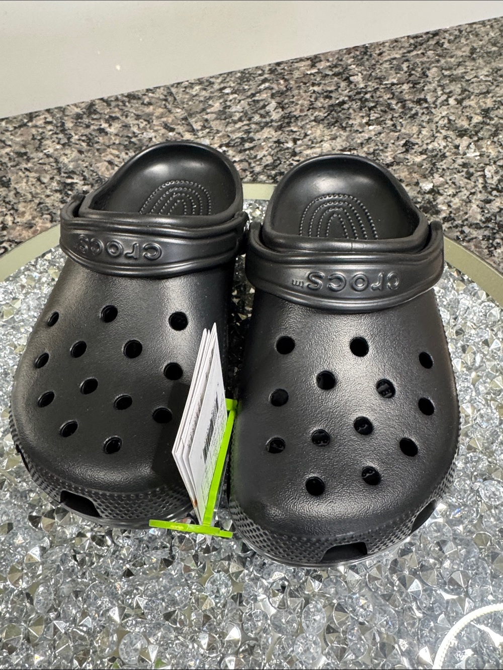 CROCS Black Classic Clog with Heel Strap NEW M4 W6 - Picture 8 of 9